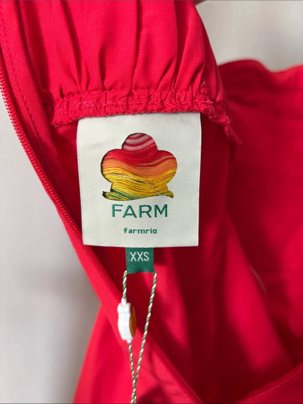 FARM Rio Red Floral Rosette Mini Dress - Picture 10 of 11